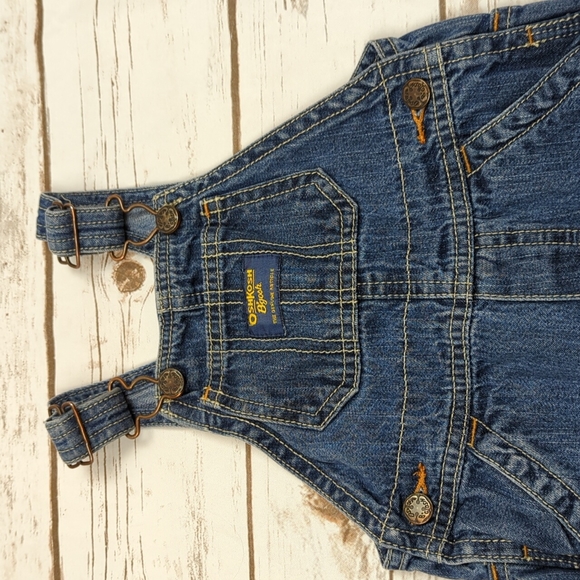OshKosh B'Gosh Denim Overalls 12M - Picture 4 of 5